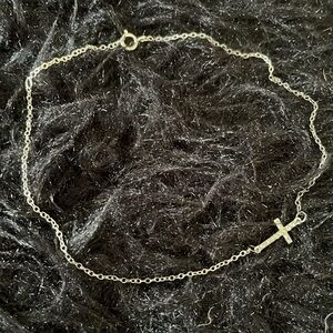 925 cross anklet/bracelet